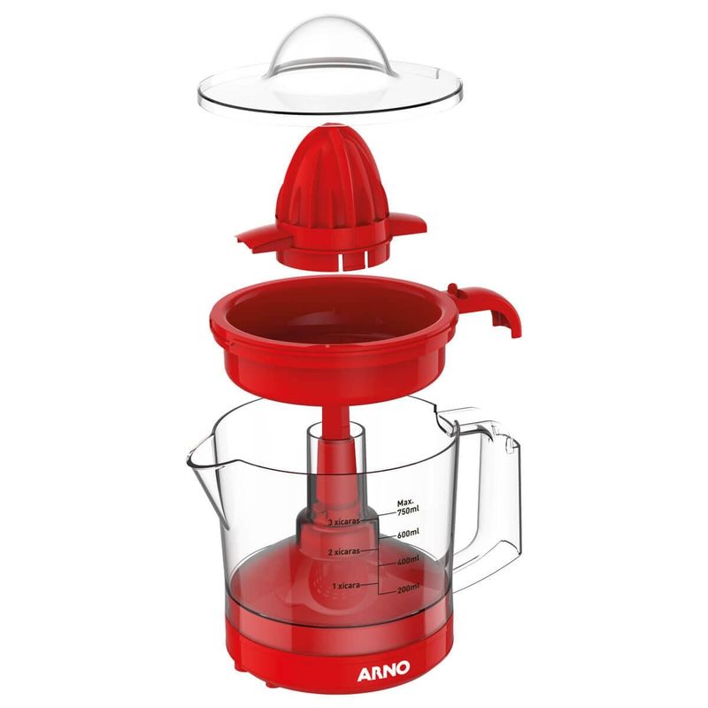 Espremedor de Frutas Arno Suco Express 0,75L 40W CP32 Vermelho 110v