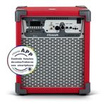 CaixadeSomAmplificadaMultiusoLC250APPBluetooth100WVermelha