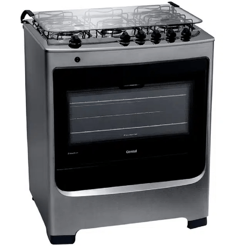 Fogao 5 Bocas Consul acendimento automático Inox Bivolt CFS5NAR