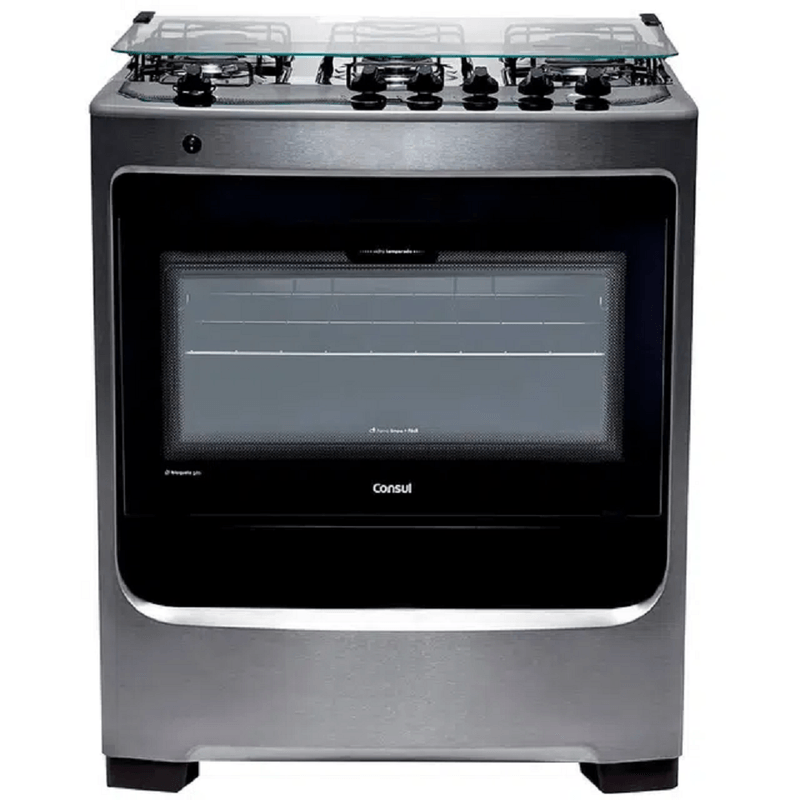 Fogao 5 Bocas Consul acendimento automático Inox Bivolt CFS5NAR