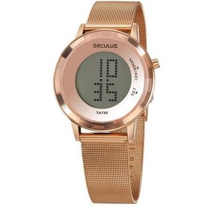 Relógio Feminino Seculus Digital Aço Rose Gold 77046lpsvrs2