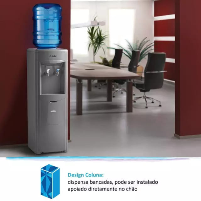 Bebedouro de Água Eletrônico Coluna Bandeja Removível IBBL GFN 2000 Inox 127v