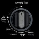 Cooktop 5 Bocas Consul a gas com acendimento automatico Bivolt Preto CD075AE