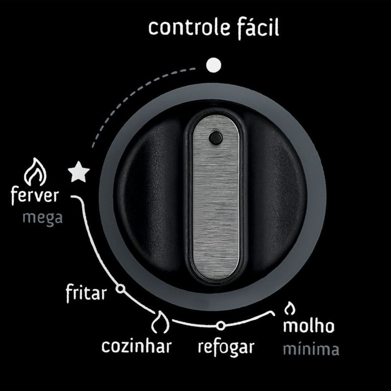Cooktop 5 Bocas Consul a gas com acendimento automatico Bivolt Preto CD075AE