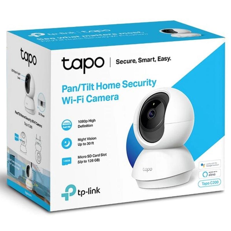 Câmera de Segurança TP-Link Tapo C200 180p Full HD WiFi Visão Noturna Branco Bivolt