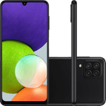 SmartphoneSamsungGalaxyA22128GBDualChipCameraQuadruplaSelfie13MPPreto
