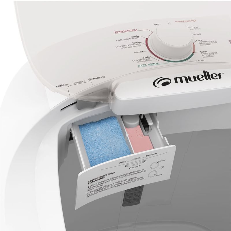 Maquina de Lavar Mueller FamilyLite Semiautomática 10kg Cor Branco 127V