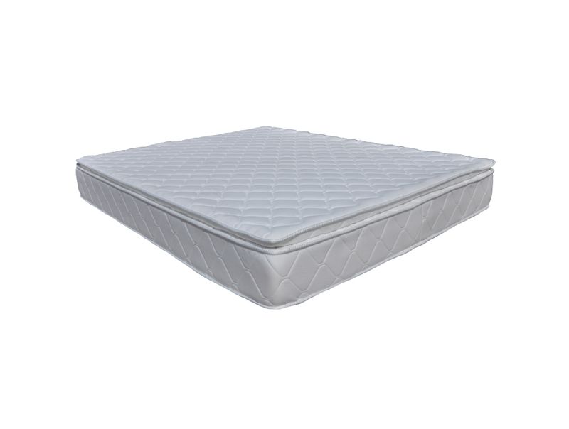 Colchao Cunha Casal Mola Bonnel 0,24x1,98x1,58 Com Pillow Malha Branca