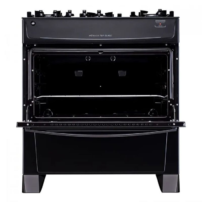 Fogao-5-Bocas-Preto-com-Mesa-de-Vidro-Atlas-Monaco-Top-Glass-Bivolt
