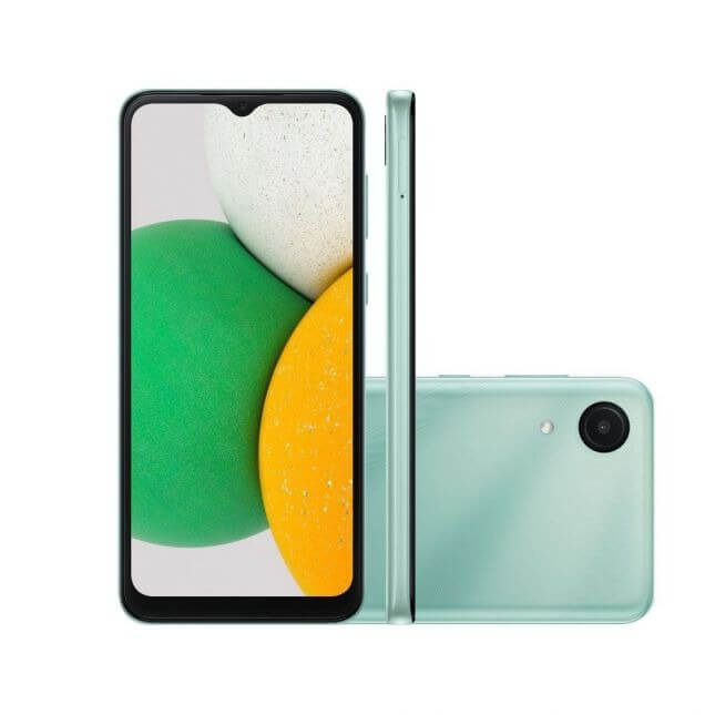 Smartphone-Samsung-Galaxy-A03-Core-32GB-4G-Wi-Fi-Tela-6.5---Dual-Chip-2GB-RAM-Camera-8MP-Selfie-5MP-Verde
