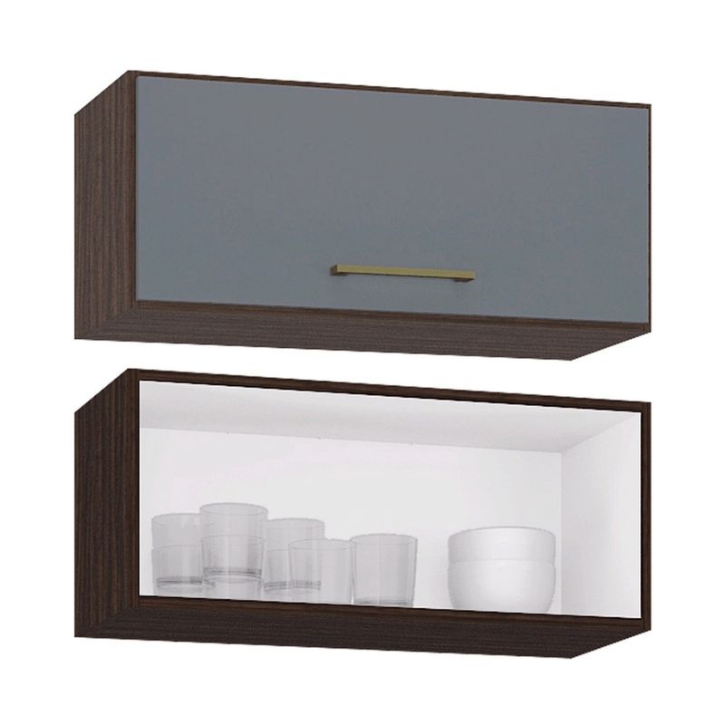 Armario-Aereo-Poquema-71-cm-Cristal-1-Porta-Chocolate-Cinza-Platinum-