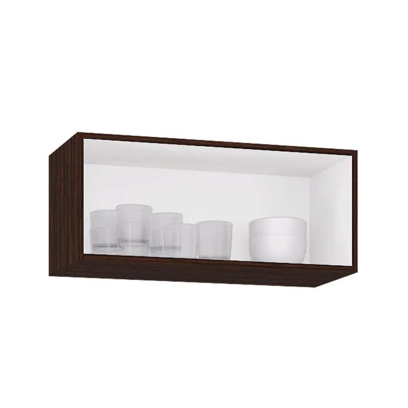 Armario-Aereo-Poquema-71-cm-Cristal-1-Porta-Chocolate-Cinza-Platinum-