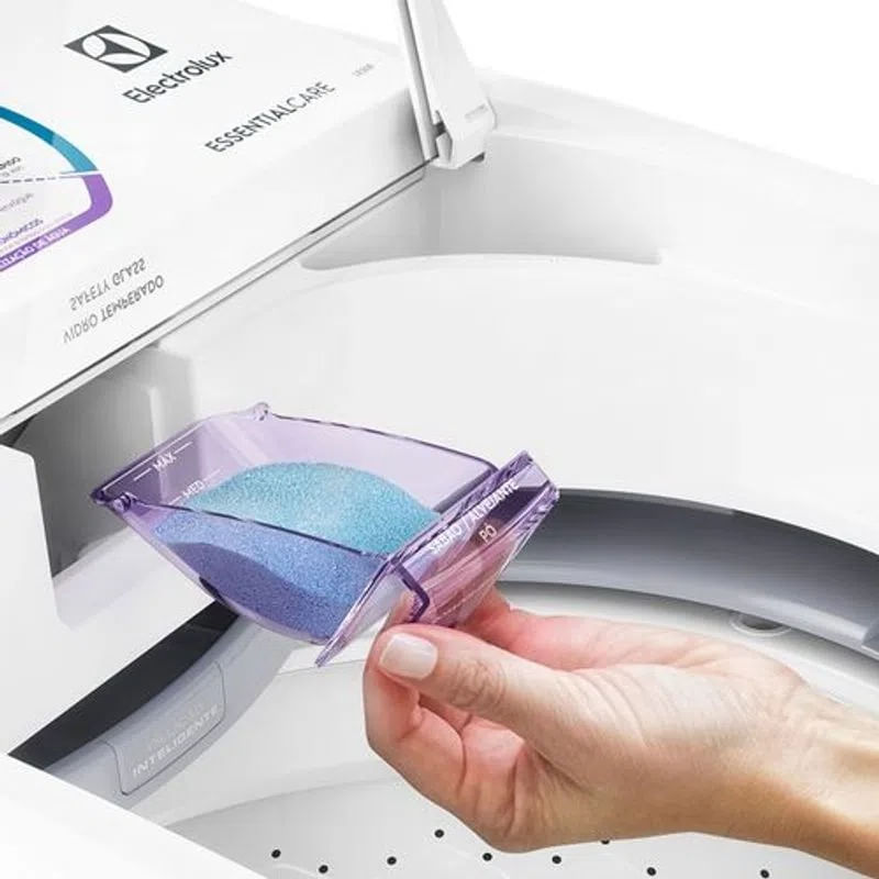 Maquinadelavar85kgelectroluxessencialcareautomatica4niveisbranco110VLES09