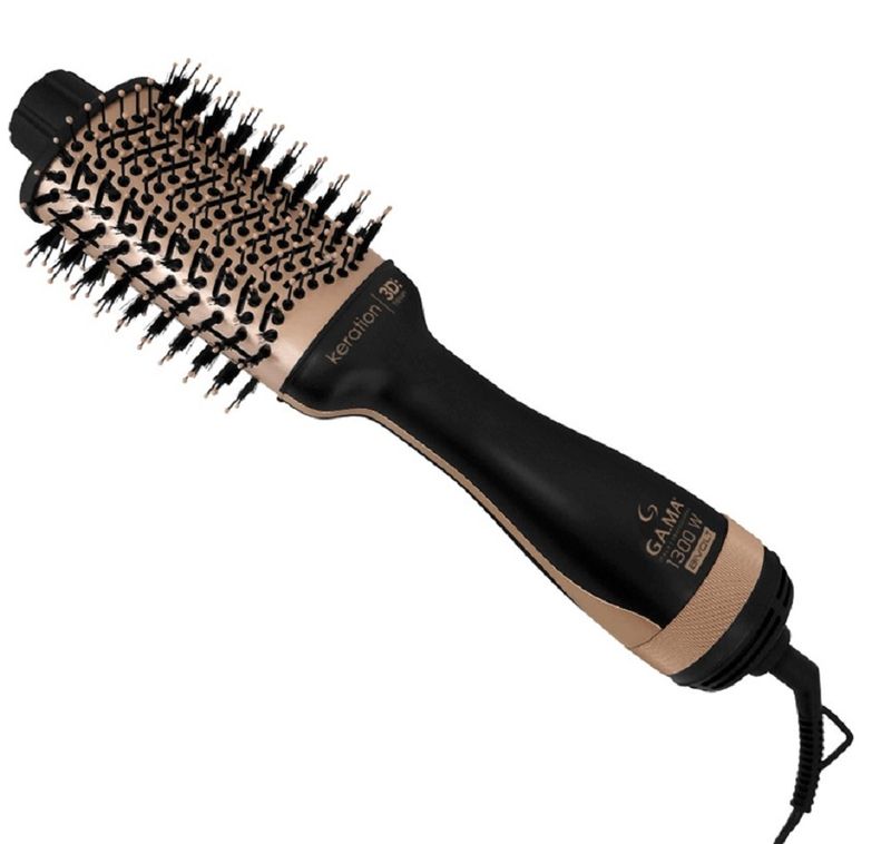 EscovaSecadoraGamaStylishKerationBrush3DPretoCobreMetalicoBivolt