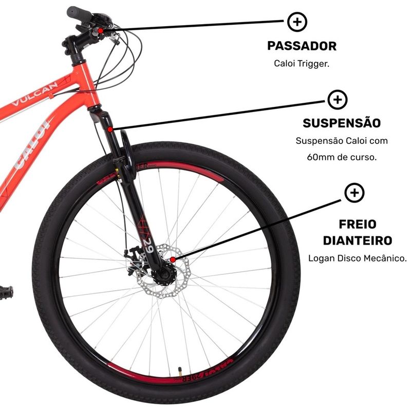 BICICLETA-ARO-29-CALOI-VULCAN-VERMELHA