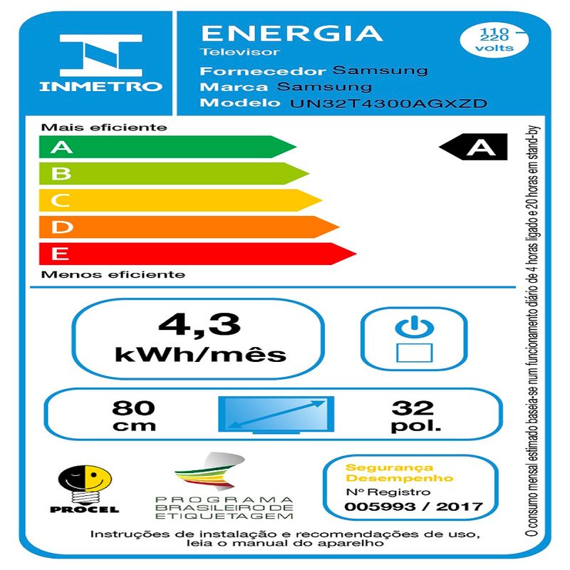 SmartTVSamsungLED32PolegadasHDWiFiTizenHDRUN32T4300AGXZD