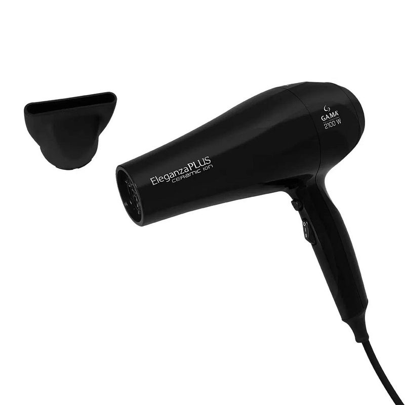 Secador-Cabelo-Gama-Eleganza-Plus-Ceramic-ion-com-Jato-de-Ar-Frio-2100W-Preto