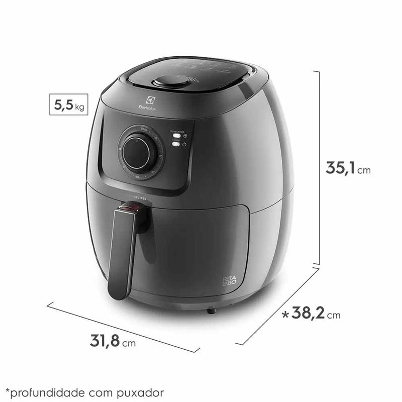 Fritadeira-Electrolux-EAF50-Air-Fryer-Cinza