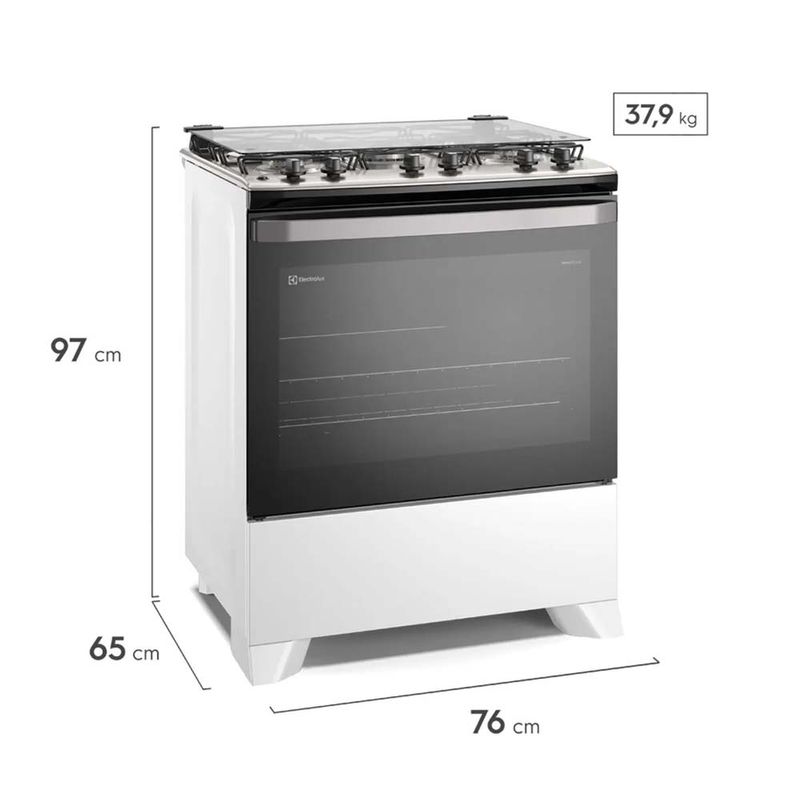 Fogao-Electrolux-Efficient-5-Bocas-Automatico-Mesa-de-Inox-Tripla-Chama-Branco-Bivolt
