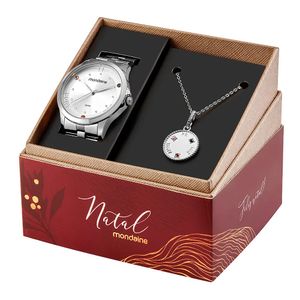 Kit Relógio Feminino Analógico Mondaine 32429L0MKNE2K1 Prata