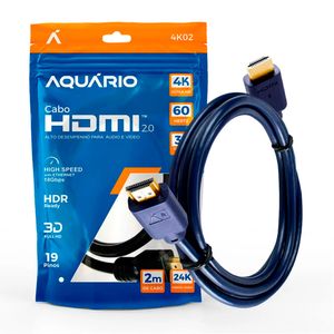 Cabo HDMI 2.0 4K Aquário de 2 metros