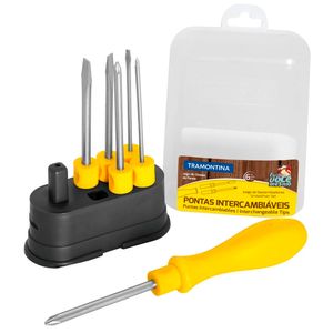 Kit de Chaves de Fenda Tramontina com Pontas Intercambiáveis 6 Peças