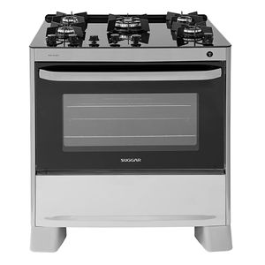 Fogão 5 Bocas Suggar Max Glass Prata FGVMG510PRIX