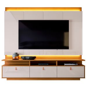 Painel para TV até 75" Lukaliam Marrocos Off White e Tauari