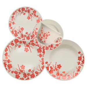 Aparelho de Jantar e Chá com 20 Peças Biona Donna Jardim Oriental
