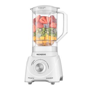 Liquidificador Mondial Pratic Power Branco 550W com 2 Velocidades + Pulsar L-97-W