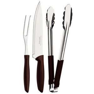 Kit para Churrasco com 3 Peças Tramontina Plenus Marrom