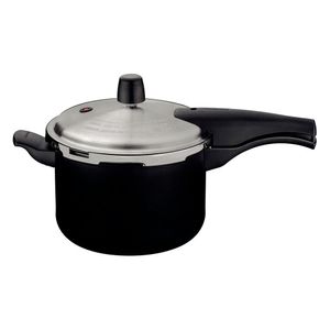 Panela de Pressão de Alumínio com Revestimento Antiaderente e Fechamento Externo 4,5L Tramontina Vancouver Effect Preto