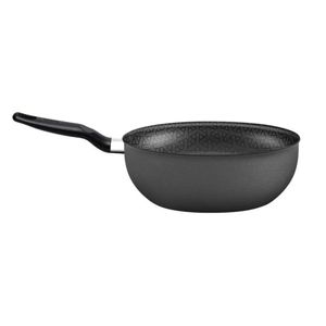 Frigideira Wok de Alumínio 25cm com Revestimento Antiaderente Rochedo Expert Grafite