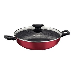 Caçarola Wok de Alumínio 28cm com Revestimento Antiaderente Tramontina Loreto Vermelha