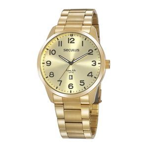 Relógio Masculino Analógico Seculus 20961GPSVDA3 Dourado