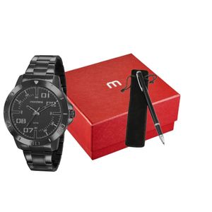 Relógio Masculino Analógico Mondaine 99406GPMVPE2K2 Preto com Caneta