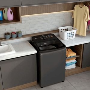 Máquina de Lavar Brastemp 13kg BWK13A9 com 12 Programas de Lavagem Cinza Platinum 127v
