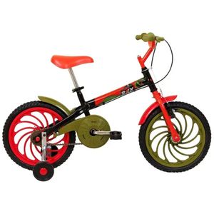 Bicicleta Aro 16 Caloi Power Rex R16 A25 Preto/Vermelho