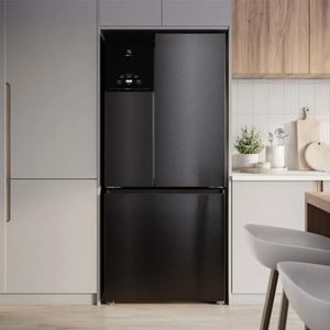 Geladeira Electrolux Frost Free French Door Inverter 590L Inox Preta 110v IM8B
