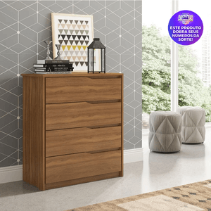 Cômoda 4 Gavetas Demóbile Átria Amêndola Touch
