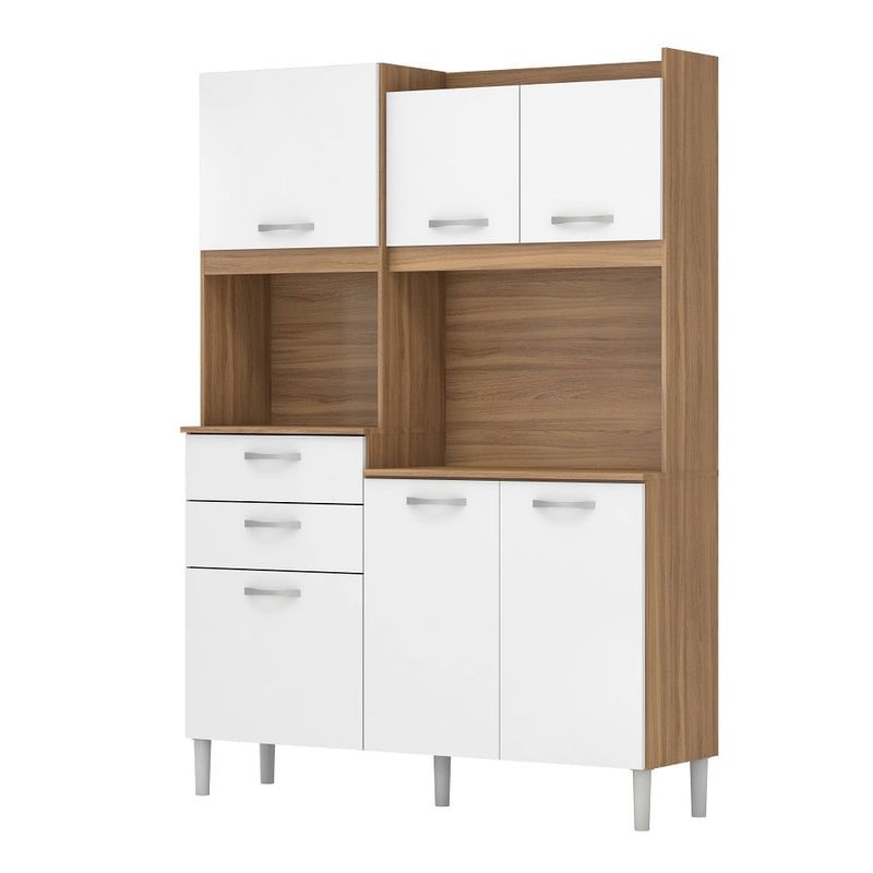 Cozinha-Demobile-Harmonia-em-MDP-6-Portas-2-Gavetas-Amendoa-Branco