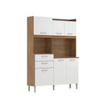 Cozinha-Demobile-Harmonia-em-MDP-6-Portas-2-Gavetas-Amendoa-Branco
