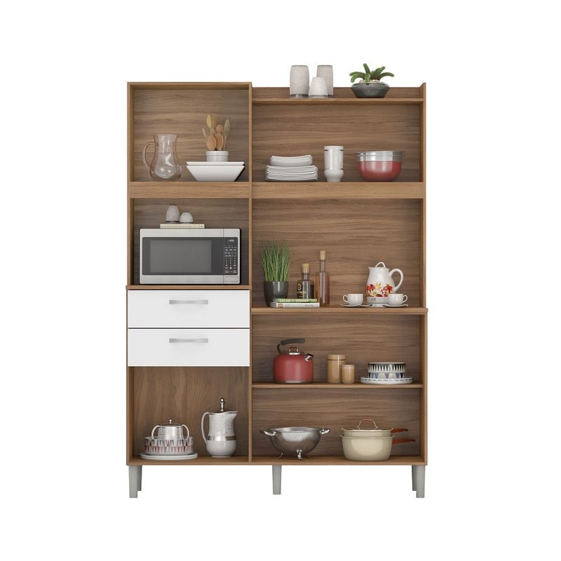 Cozinha-Demobile-Harmonia-em-MDP-6-Portas-2-Gavetas-Amendoa-Branco