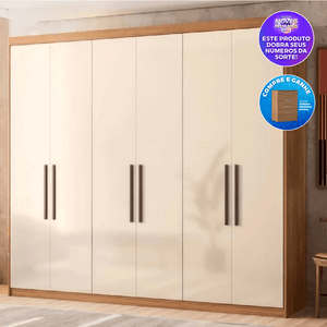 Guarda-Roupa com 6 Portas Demobile Venice Amendola e Off White
