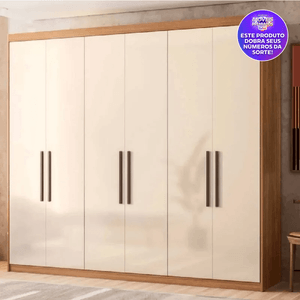Guarda-Roupa com 6 Portas Demobile Venice Amendola e Off White