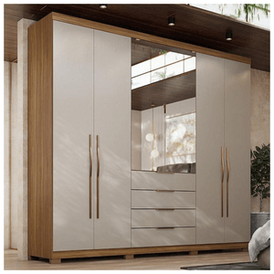 Guarda-Roupa Casal 6 Portas Demobile Giardino, Amendola/Nude Prime Tx