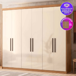 Guarda-Roupa com 6 Portas Demobile Venice Amendola e Off White