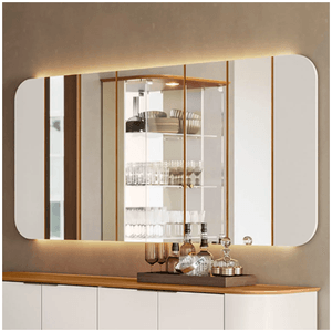 Espelho New Ceval Serena OffWhite/Ypê com Led