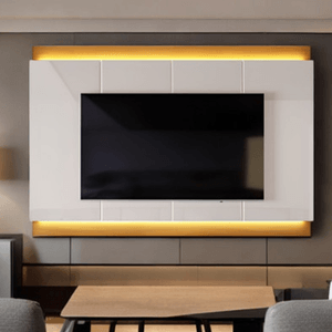 Painel para TV até 75" Lukaliam Marrocos Jequitibá/Off White