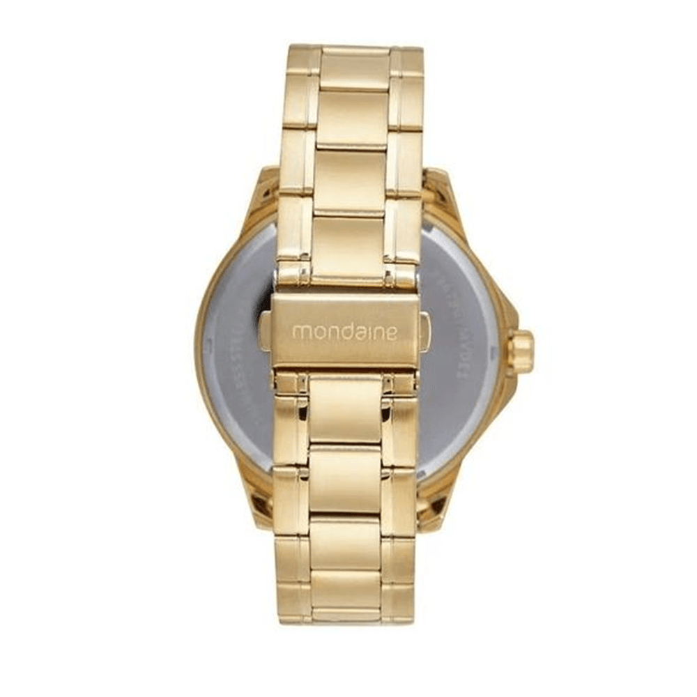 Relógio Masculino Analógico Mondaine Seculus Dourado/Azul
